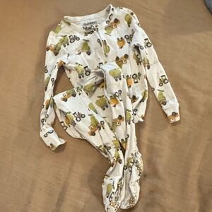 Old Navy Kids Footie with Tractor Print